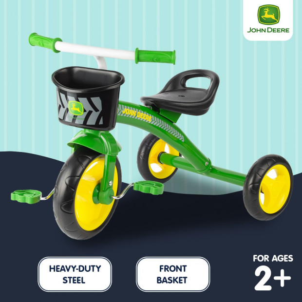 John Deere Green Steel Tricycle Ride On Toy 46790 Image 6