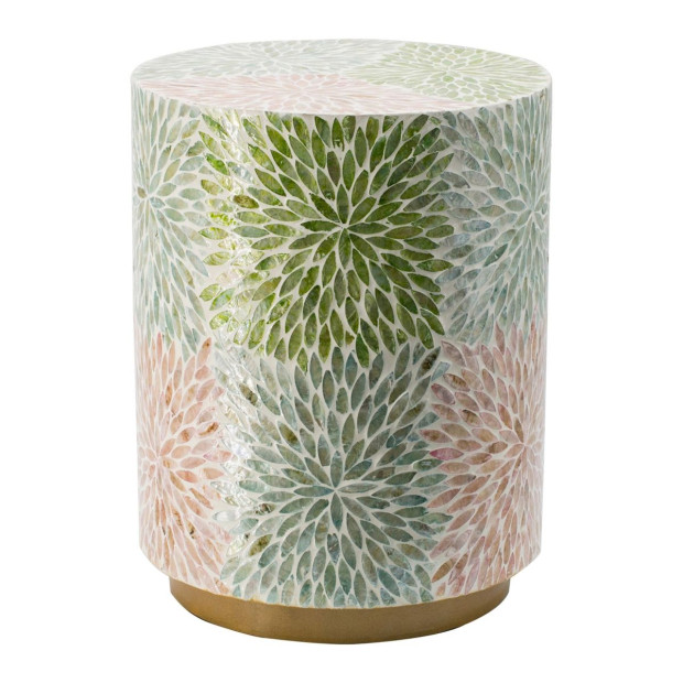Taormina Side Table Pastel Floral 45x35cm Image 2