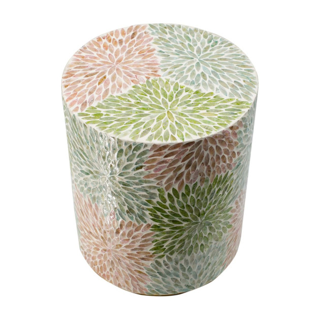 Taormina Side Table Pastel Floral 45x35cm Image 3