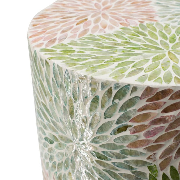 Taormina Side Table Pastel Floral 45x35cm Image 4