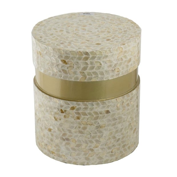 Cancun Shell Stool Table Desk Bedside 40x35cm