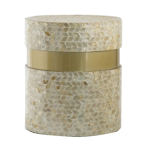 Cancun Shell Stool Table Desk Bedside 40x35cm Image 3