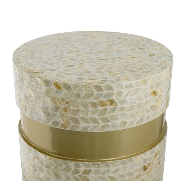 Cancun Shell Stool Table Desk Bedside 40x35cm Image 4
