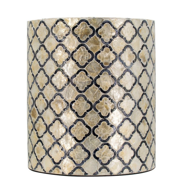 Eliat Shell Stool MDF Side Table Round Bedside Desk Decor Image 2