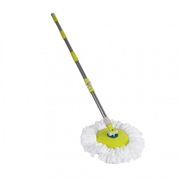 360° Spin Mop Bucket Set Spinning Stainless Steel Rotating Green Image 4