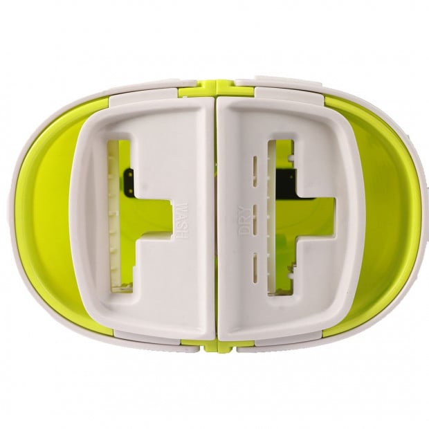 Flat Mop Bucket Floor Cleaner Set Stainless Steel Microfiber Mop Heads Image 4