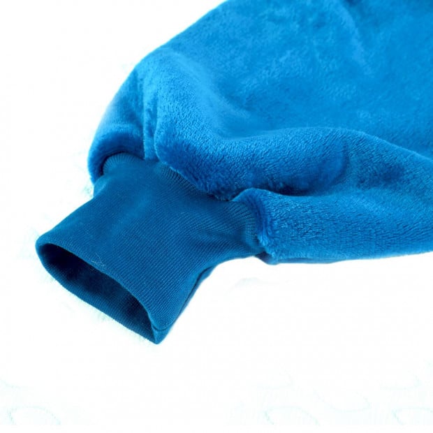 DreamZ Warm Fleece Sherpa Hoodie Sweatshirt Blanket Pajamas Blue Image 4
