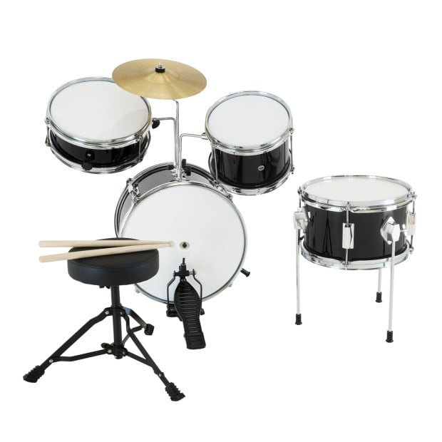 Karrera Kids 4pc Drum Set Kit - Black Image 2