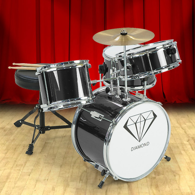 Kids 4 Piece Drum Kit - BLACK