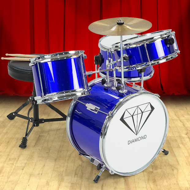 Kids 4 Piece Drum Kit - BLUE