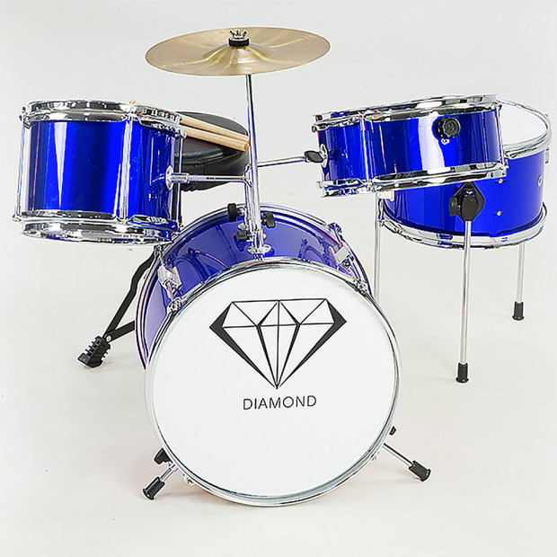 Kids 4 Piece Drum Kit - BLUE Image 4