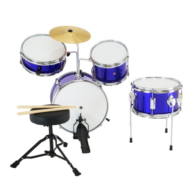 Karrera Kids 4pc Drum Set Kit - Blue Image 2