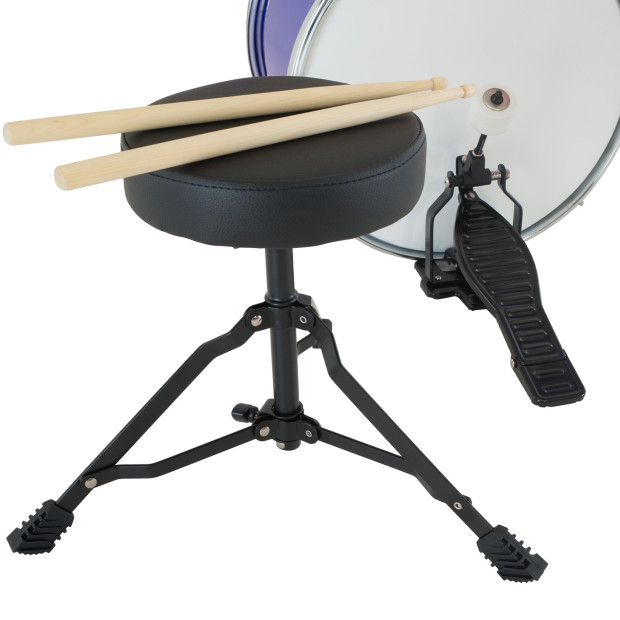 Karrera Kids 4pc Drum Set Kit - Blue Image 6