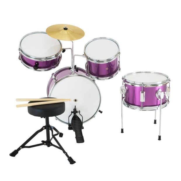 Karrera Kids 4pc Drum Set Kit - Purple Image 4