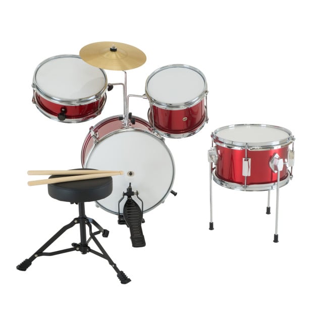 Karrera Kids 4pc Drum Set Kit - Red Image 2