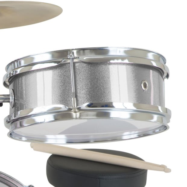 Karrera Kids 4pc Drum Set Kit - Silver Image 5