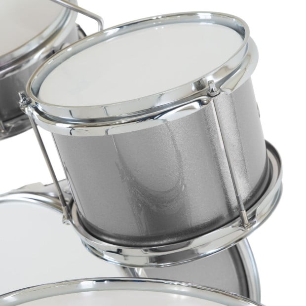 Karrera Kids 4pc Drum Set Kit - Silver Image 6
