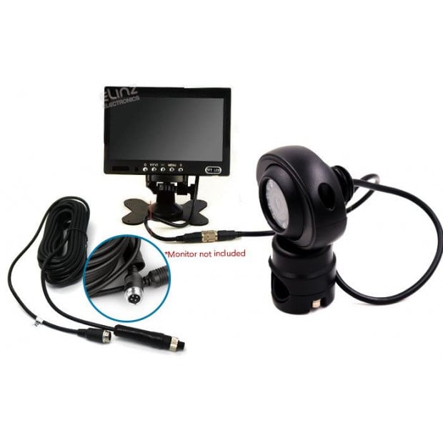 Elinz Side View Mirror Arm Rearview Camera 600tvl Ip68 4pin Ccd Image 5