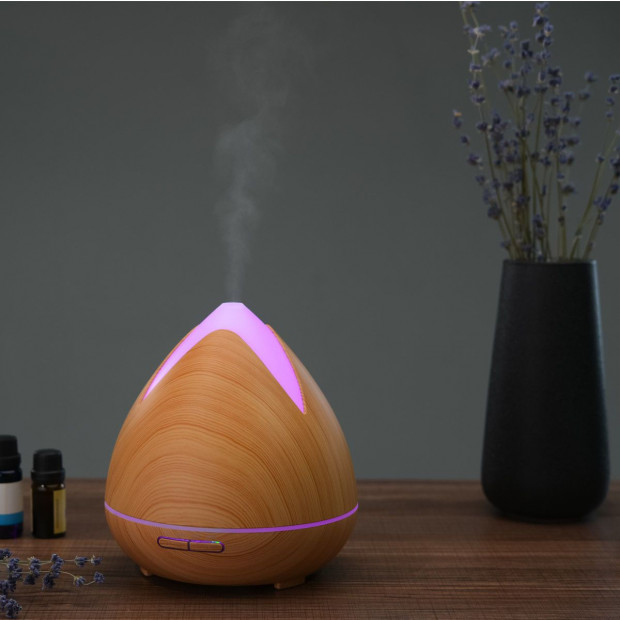 Essential Oils Ultrasonic Aromatherapy Diffuser Humidifier- Light Wood Image 8
