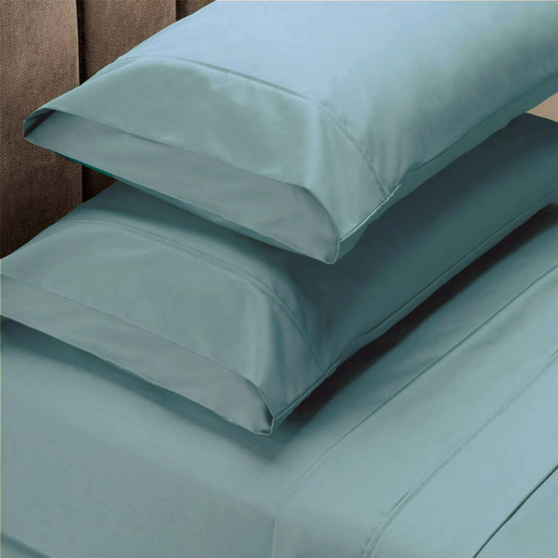 Renee Taylor 1500 Thread Count Cotton & Fitted Sheet Set - King - Mist