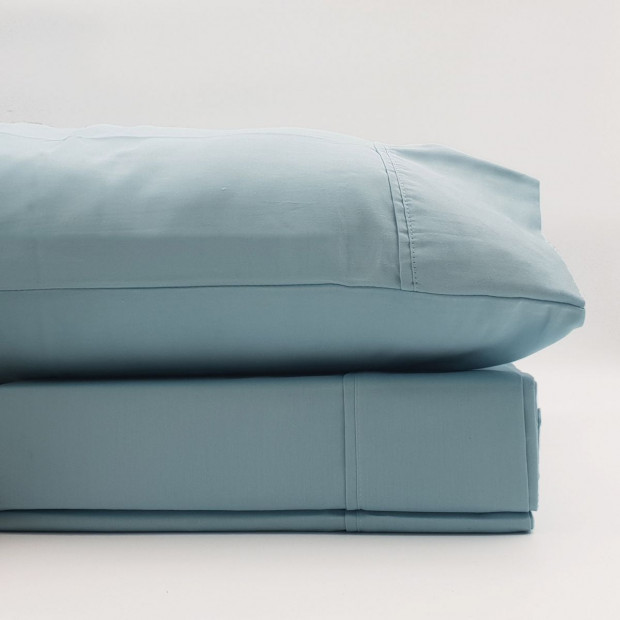 Renee Taylor 1500 Thread Count Cotton & Fitted Sheet Set - King - Mist Image 2