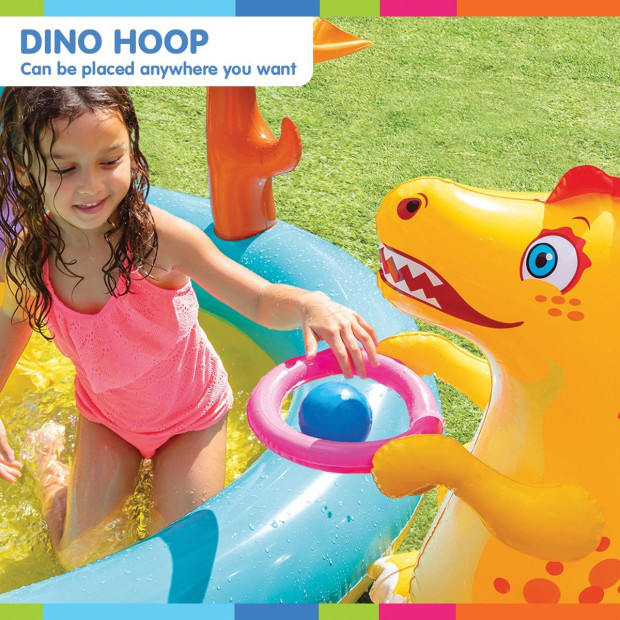 Intex 57135NP Dinoland Play Centre Inflatable Kids Pool with Slide Image 5