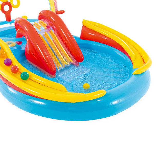 Intex Inflatable Rainbow Ring Play Centre w/ Slide Image 3