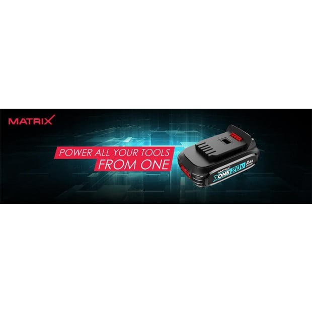 MATRIX 20V X-ONE Cordless Impact Wrench & Drill Combo Kit Image 10