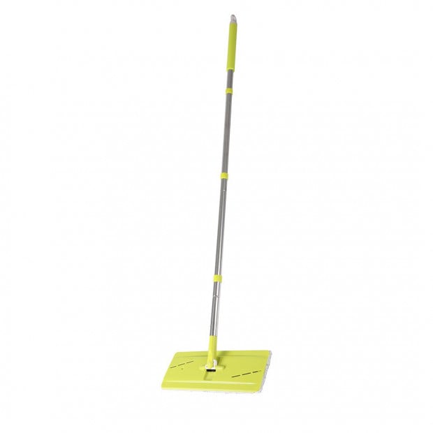 Flat Mop Bucket Floor Cleaner Set Stainless Steel Microfiber Mop Heads Image 5