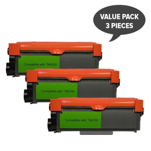 3x Premium Generic Toner Cartridge to Suit Brother TN-2350