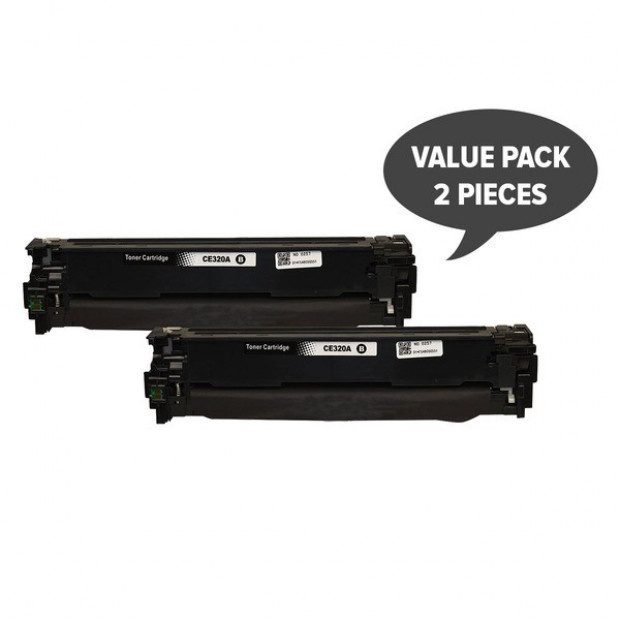 Suit HP. 2 x CE320 #128A Black Premium Generic Toner