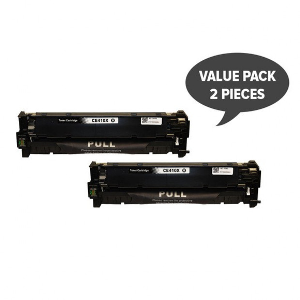 Suit HP. 2 x CE410X #305X Premium Generic Black Toner