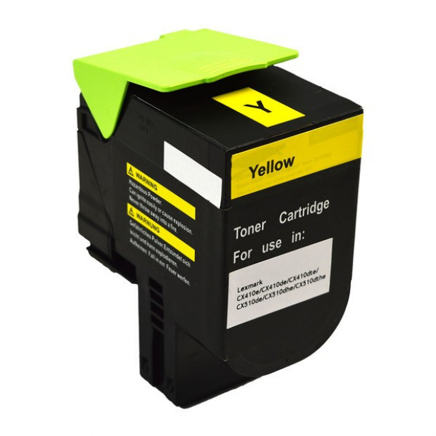 Suit Lexmark. 80C8HY0 CX410 CX510 Yellow Premium Generic Toner