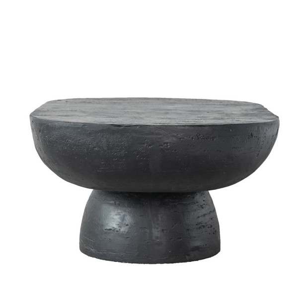Black Is Back Cement Coffee Table Oval Center handcrafted Furniture Image 11