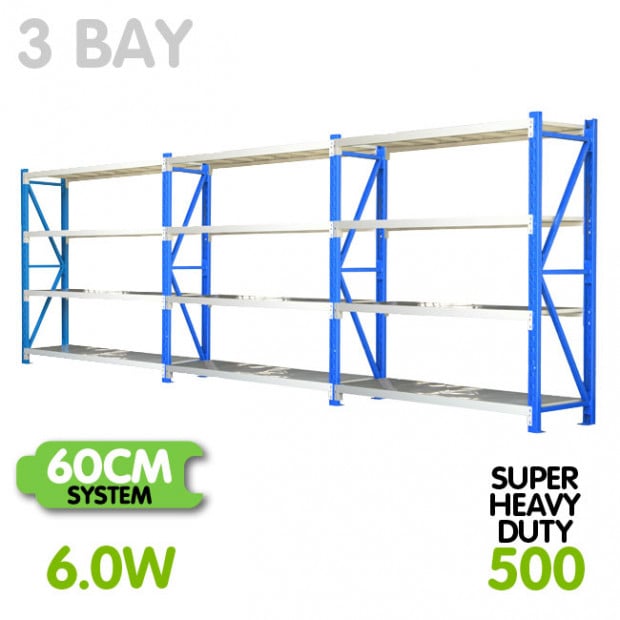 Centurion Pro 3 Bay 6M Wide Heavy Duty Shelving 2000kg Image 4