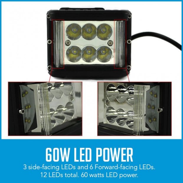 23In Led Light Bar Philips 4 Rows Bundle 2x 60w Driving Worklight Image 4