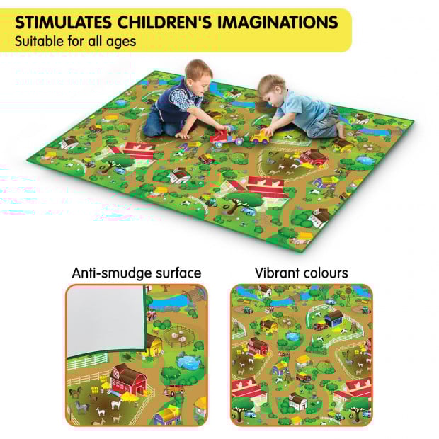 Rollmatz Baby Kids Play Floor Mat 200cm x 120cm - Farm Design Image 5