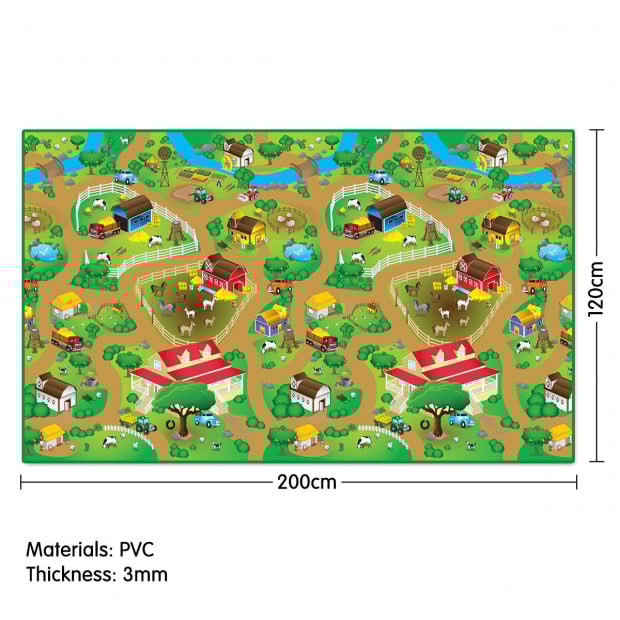 Rollmatz Baby Kids Play Floor Mat 200cm x 120cm - Farm Design Image 6