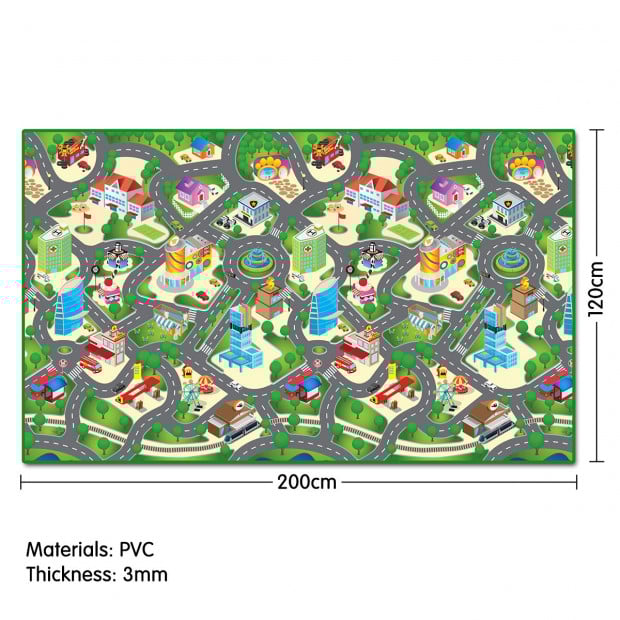Rollmatz Baby Kids Play Floor Mat 200cm x 120cm - City Design Image 6