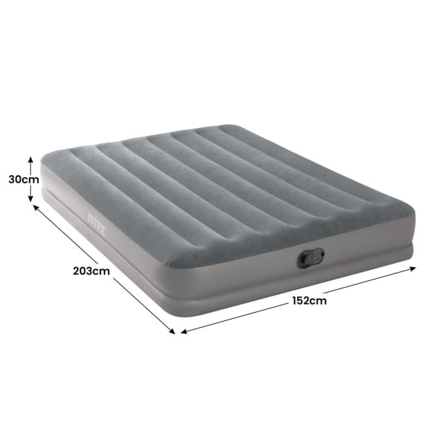 Intex Gray Dura-Beam Prestige Airbed with Fastfill USB Pump - Queen Image 4