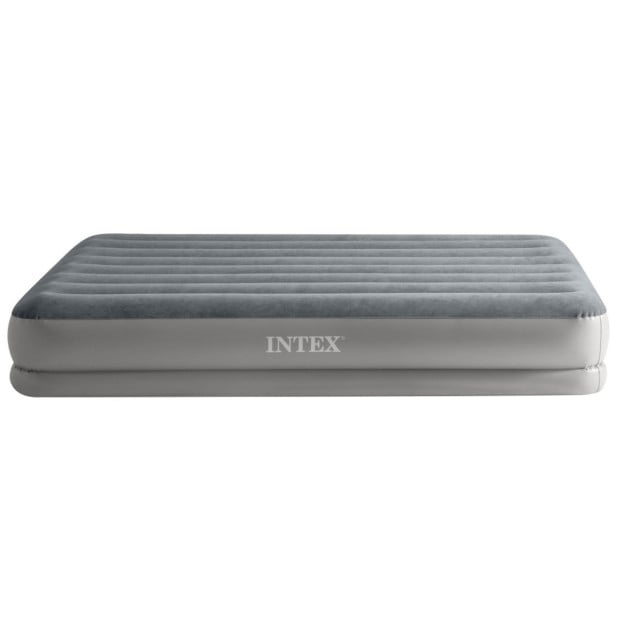 Intex Gray Dura-Beam Prestige Airbed with Fastfill USB Pump - Queen Image 5