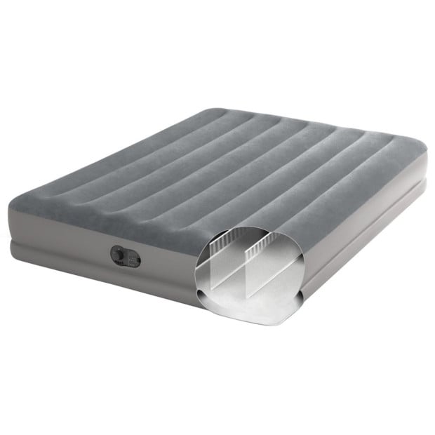 Intex Gray Dura-Beam Prestige Airbed with Fastfill USB Pump - Queen Image 8