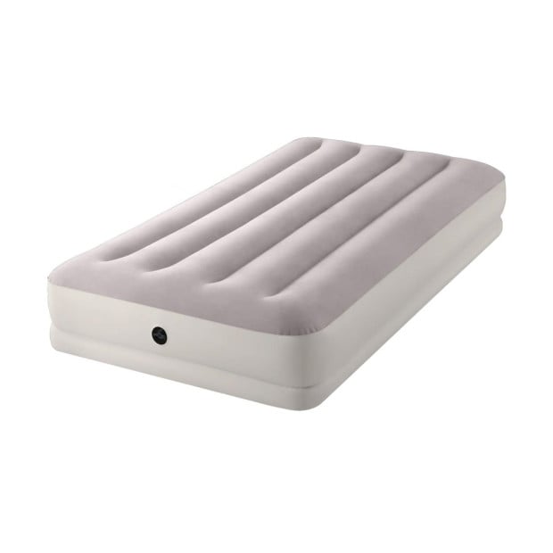 Intex Cream Dura-Beam Prestige Mid-Rise Airbed with USB Pump - Twin Image 3