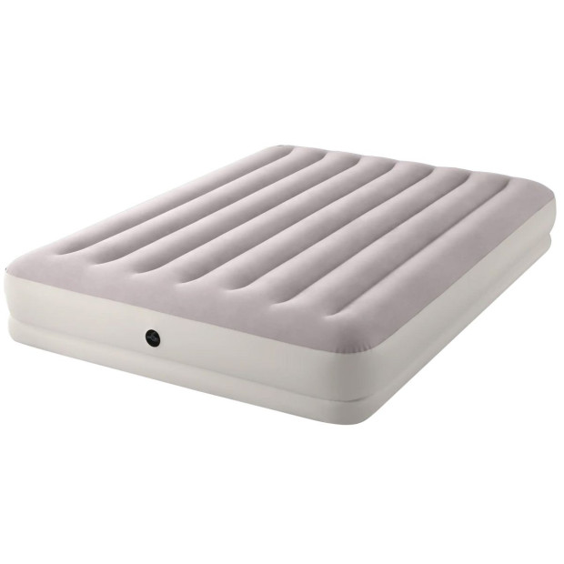 Intex Cream Dura-Beam Prestige Mid-Rise Airbed with USB Pump - Queen Image 3