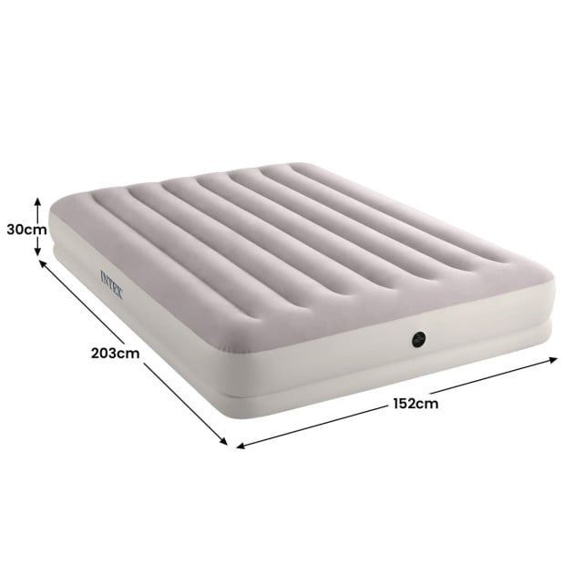 Intex Cream Dura-Beam Prestige Mid-Rise Airbed with USB Pump - Queen Image 4