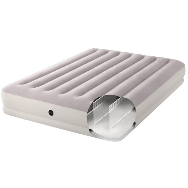 Intex Cream Dura-Beam Prestige Mid-Rise Airbed with USB Pump - Queen Image 8