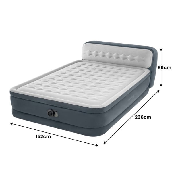 Intex Dura-Beam Deluxe Ultra Plush Headboard Air Mattress - Queen Image 3