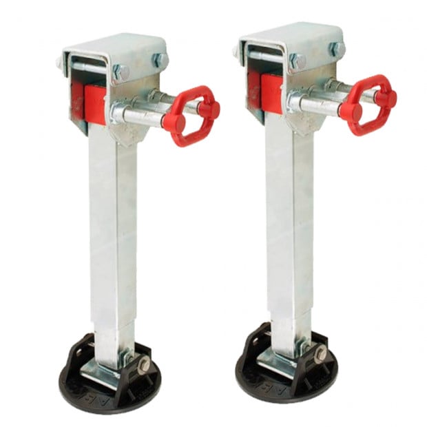 2x AL-KO 590mm Drop Down Stabiliser Leg Corner Fitted with Big Foot Image 2