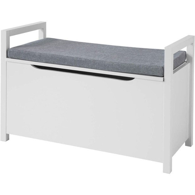 Shoe Rack Storage Bench Lift Up Top Padded Seat Toy Box