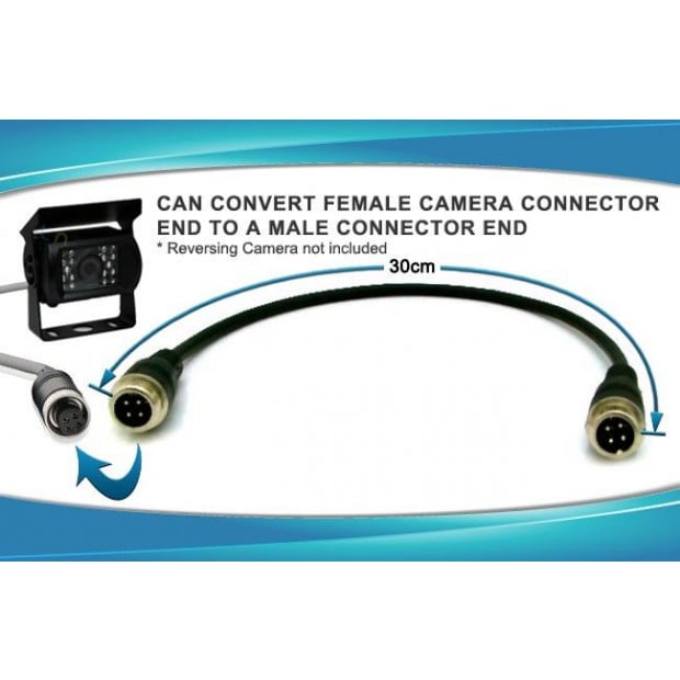 Elinz 4pin Male To Male Connector For 4pin Reversing Camera Image 2